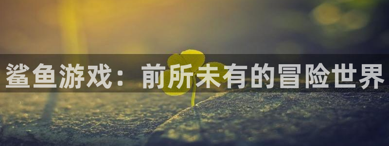 杏耀官网招商主管：鲨鱼游戏：前所未有的冒险世界